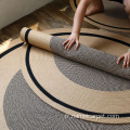 Tapis de tapis de tapis de zone tressée de jute rond naturelle